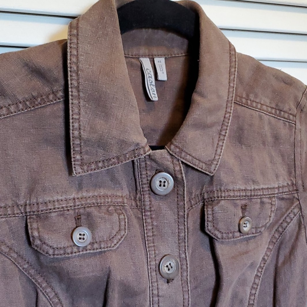 Caslon Linen Utility Jacket - Picture 3 of 7